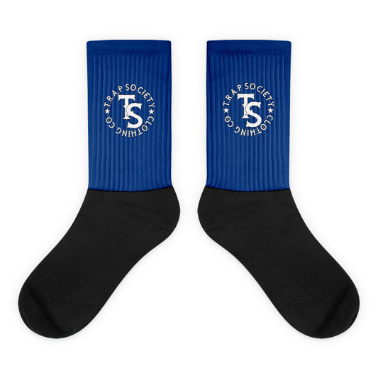 Trap Stamp Socks-blue