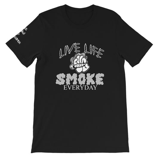 LIVE LIFE SMOKE EVERYDAY T-SHIRT (BLACK)